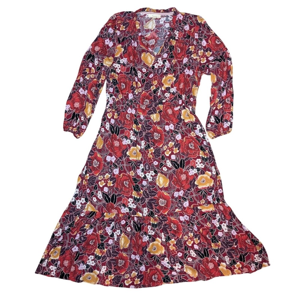 NWT Nurture By Westbound Woman‎ Floral Maxi Boho Dress Long Sleeves Women's 3X